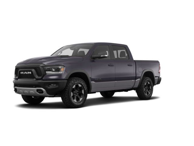 2019 Ram 1500 Rebel, front three-quarter view, paint 1 of 8