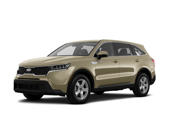 2021 Kia Sorento LX, front three-quarter view, paint 1 of 5