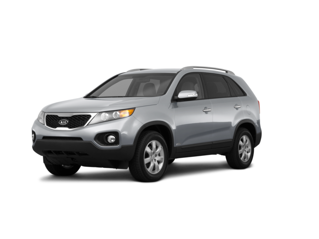 2011 Kia Sorento LX, front three-quarter view, paint 1 of 8