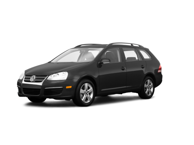 2009 Volkswagen Jetta SportWagen S, front three-quarter view, paint 1 of 8