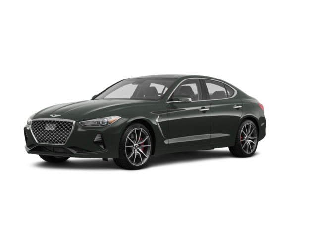 2020 Genesis G70 2.0T, front three-quarter view, paint 1 of 8