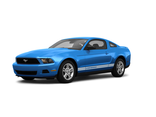2010 Ford Mustang V6, front three-quarter view, paint 1 of 8