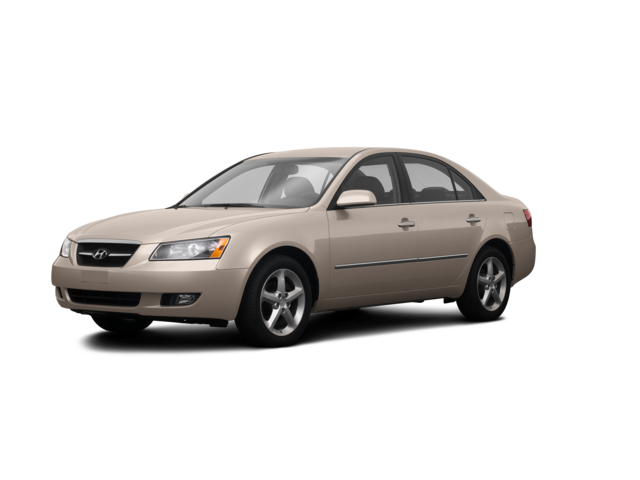 2008 Hyundai Sonata Limited, front three-quarter view, paint 1 of 8