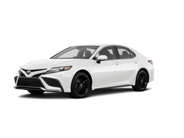 2021 Toyota Camry XSE, front three-quarter view, paint 1 of 8