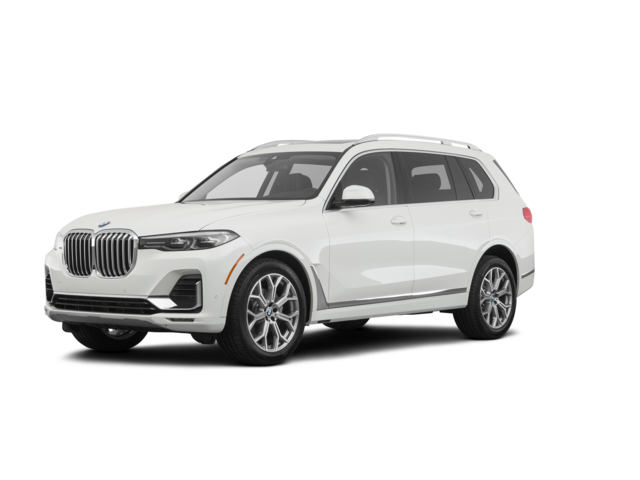 2021 BMW X7 xDrive40i, front three-quarter view, paint 1 of 8