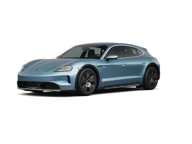 2026 Porsche Taycan 4 Cross Turismo, front three-quarter view, paint 1 of 8