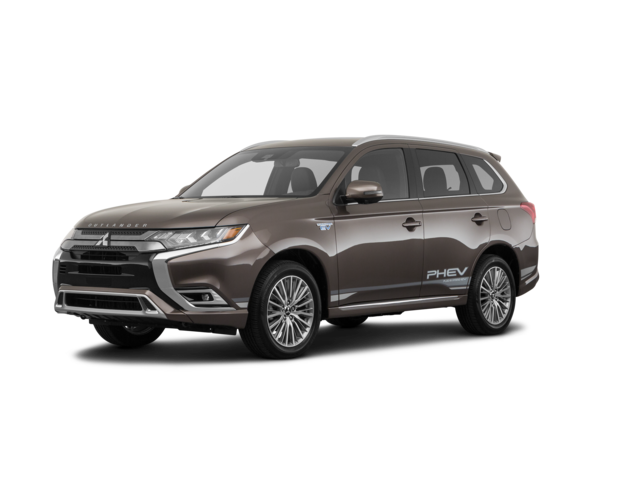 2021 Mitsubishi Outlander PHEV SEL, front three-quarter view, paint 1 of 8