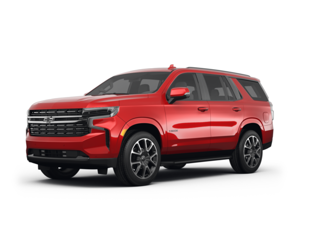 2023 Chevrolet Tahoe RST, front three-quarter view, paint 1 of 8
