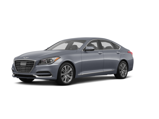 2020 Genesis G80 3.8, front three-quarter view, paint 1 of 5