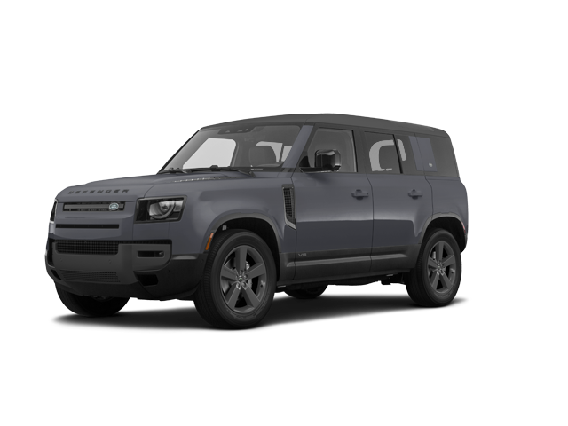 2026 Land Rover Defender 110 Outbound, front three-quarter view, paint 1 of 8