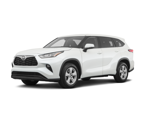2021 Toyota Highlander XLE, front three-quarter view, paint 1 of 8