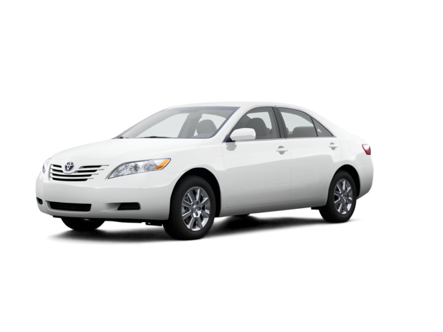 2007 Toyota Camry LE, front three-quarter view, paint 1 of 8