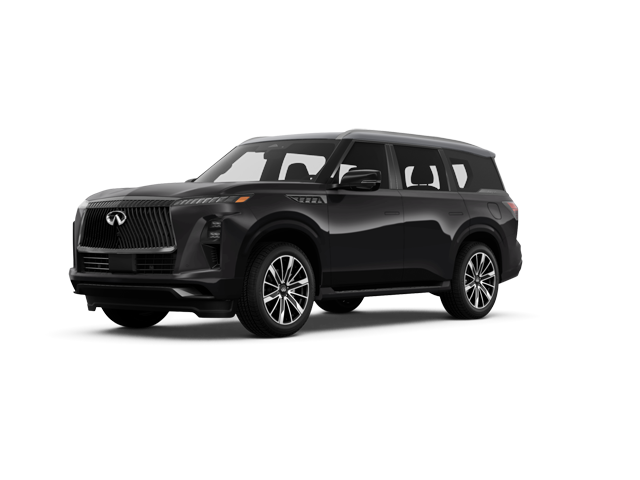 2026 INFINITI QX80 AUTOGRAPH, front three-quarter view, paint 1 of 7