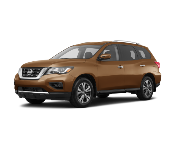 2017 Nissan Pathfinder S, front three-quarter view, paint 1 of 8