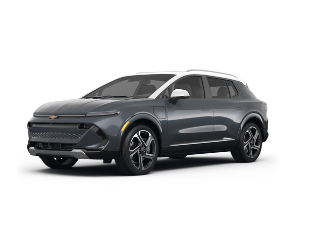 2024 Chevrolet Equinox EV 3RS, front three-quarter view, paint 1 of 8