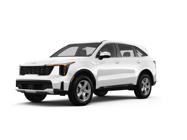 2026 Kia Sorento LX, front three-quarter view, paint 1 of 4