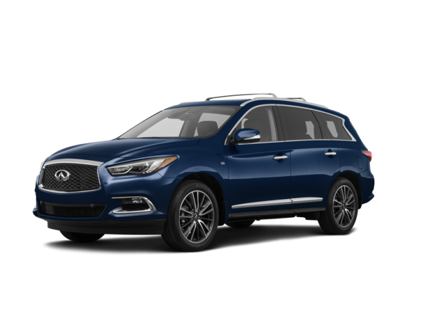 2019 INFINITI QX60 LUXE, front three-quarter view, paint 1 of 8