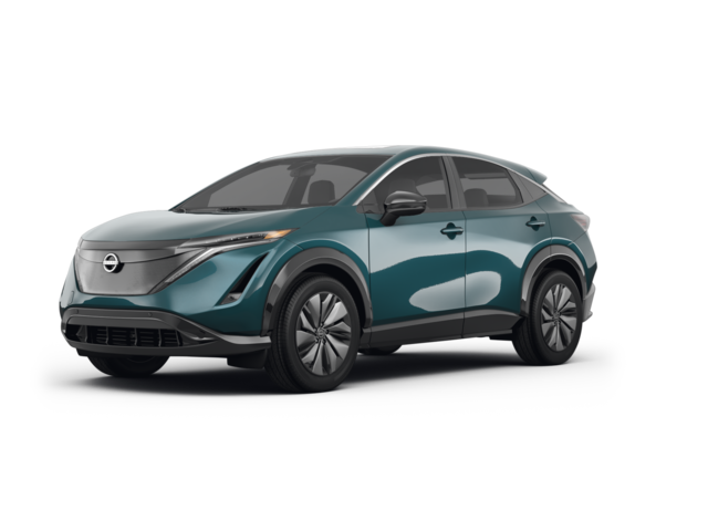 2023 Nissan Ariya Venture+, front three-quarter view, paint 1 of 8