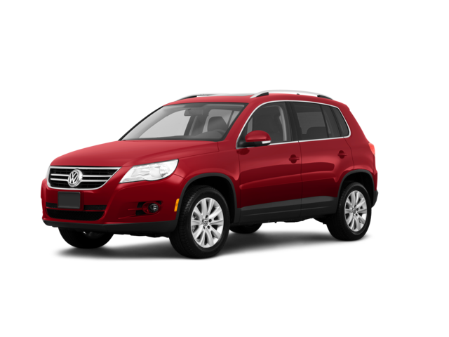 2010 Volkswagen Tiguan S, front three-quarter view, paint 1 of 7