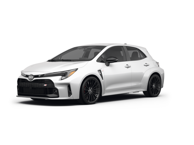 2023 Toyota GR Corolla Core, front three-quarter view, paint 1 of 6