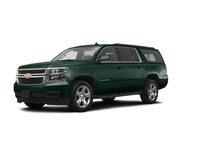 2016 Chevrolet Suburban LT, front three-quarter view, paint 1 of 8