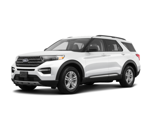 2020 Ford Explorer XLT, front three-quarter view, paint 1 of 8