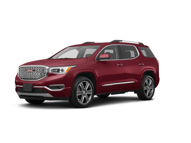 2017 GMC Acadia Denali, front three-quarter view, paint 1 of 8