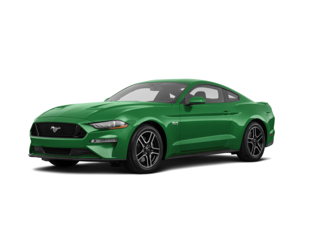 2019 Ford Mustang GT, front three-quarter view, paint 1 of 8