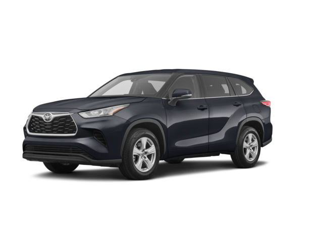 2020 Toyota Highlander L, front three-quarter view, paint 1 of 5