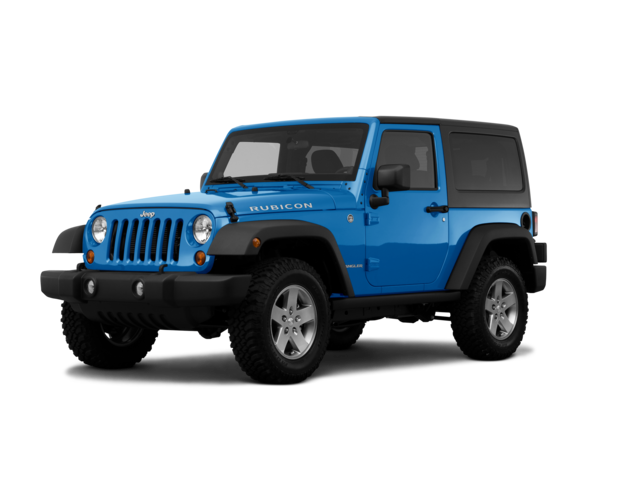 2012 Jeep Wrangler Rubicon, front three-quarter view, paint 1 of 8