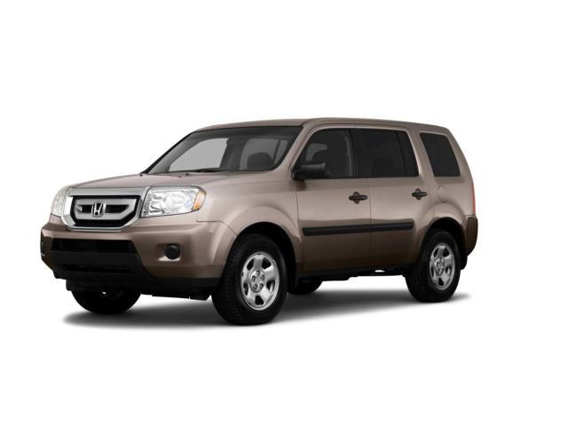 2010 Honda Pilot LX, front three-quarter view, paint 1 of 8