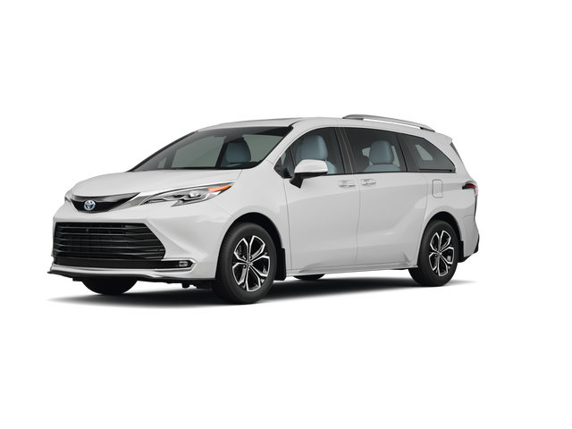 2025 Toyota Sienna LE 8-Passenger, front three-quarter view, paint 1 of 7