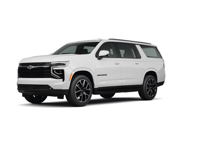 2025 Chevrolet Suburban RST, front three-quarter view, paint 1 of 8