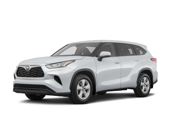 2023 Toyota Highlander L, front three-quarter view, paint 1 of 7
