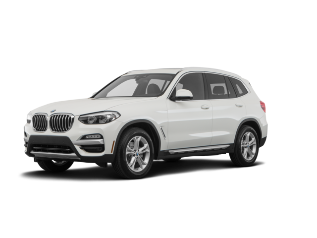 2020 BMW X3 sDrive30i, front three-quarter view, paint 1 of 8