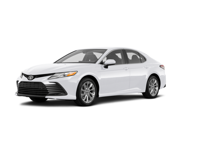 2023 Toyota Camry LE, front three-quarter view, paint 1 of 8