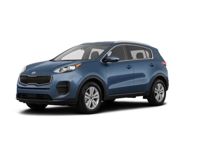2019 Kia Sportage LX, front three-quarter view, paint 1 of 5