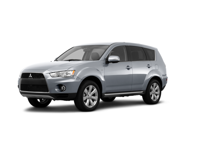 2011 Mitsubishi Outlander ES, front three-quarter view, paint 1 of 7