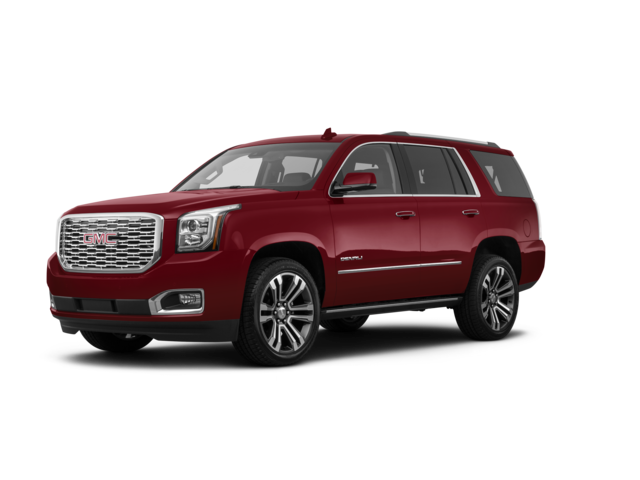 2018 GMC Yukon Denali, front three-quarter view, paint 1 of 8
