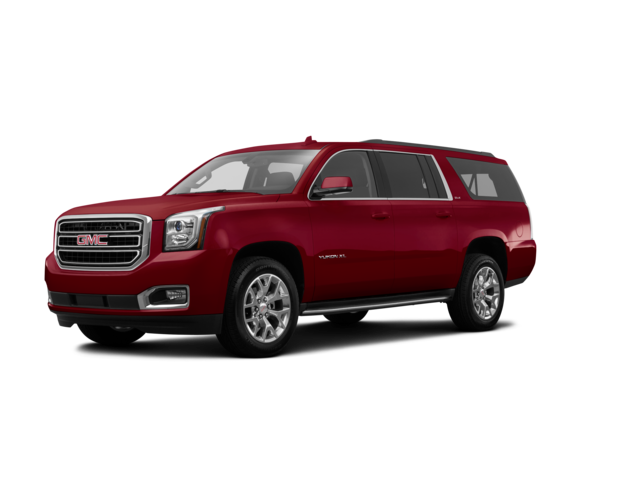 2017 GMC Yukon XL Denali, front three-quarter view, paint 1 of 8