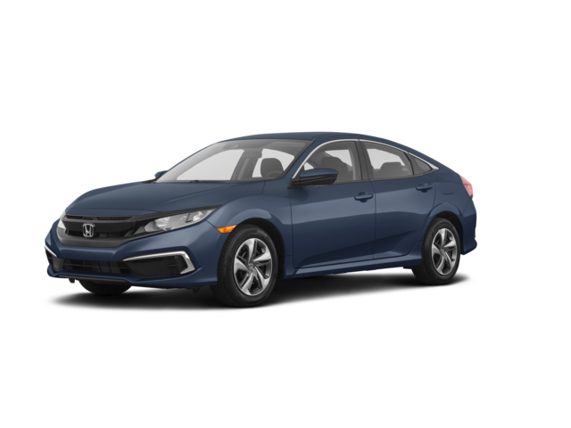 2020 Honda Civic LX, front three-quarter view, paint 1 of 8