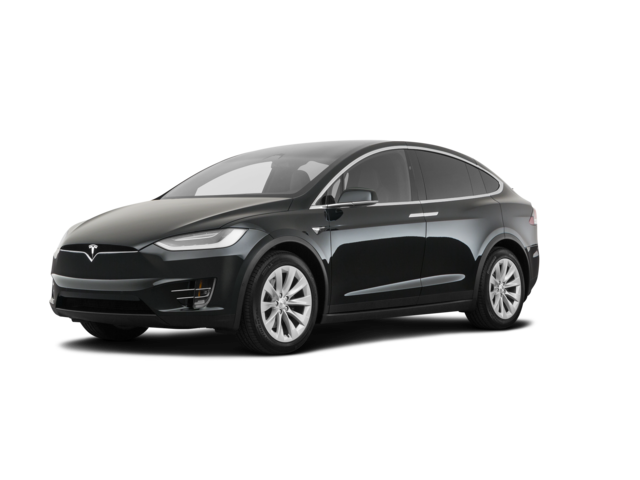 2019 Tesla Model X 75D, front three-quarter view, paint 1 of 5