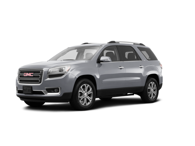 2014 GMC Acadia SLE-1, front three-quarter view, paint 1 of 8