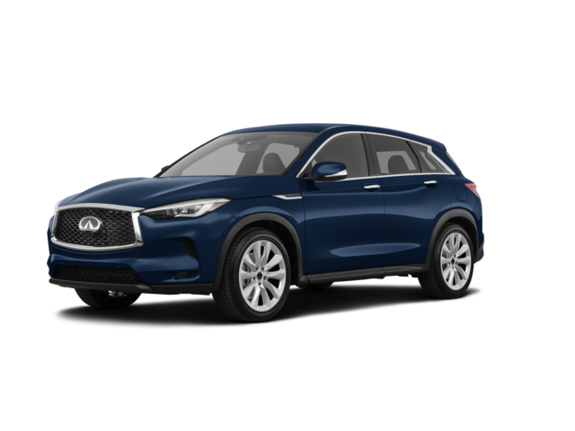 2022 INFINITI QX50 PURE, front three-quarter view, paint 1 of 4