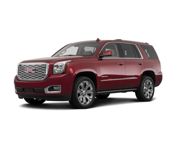 2019 GMC Yukon Denali, front three-quarter view, paint 1 of 8