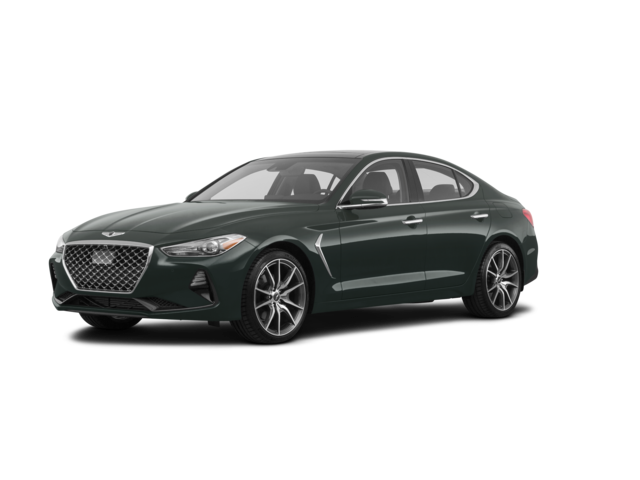2019 Genesis G70 3.3T Dynamic, front three-quarter view, paint 1 of 8