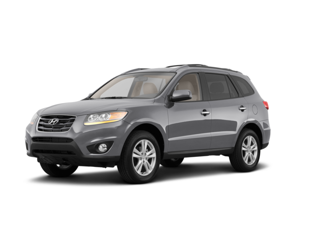 2011 Hyundai Santa Fe SE, front three-quarter view, paint 1 of 8