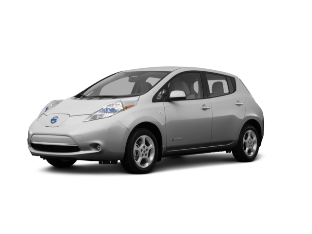 2012 Nissan Leaf SV, front three-quarter view, paint 1 of 5