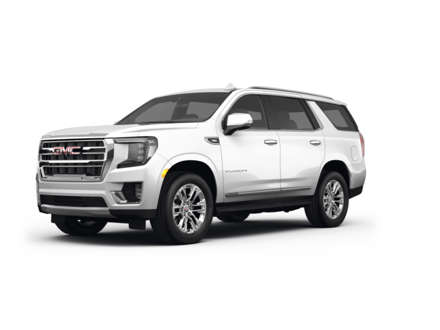 2022 GMC Yukon SLT, front three-quarter view, paint 1 of 8