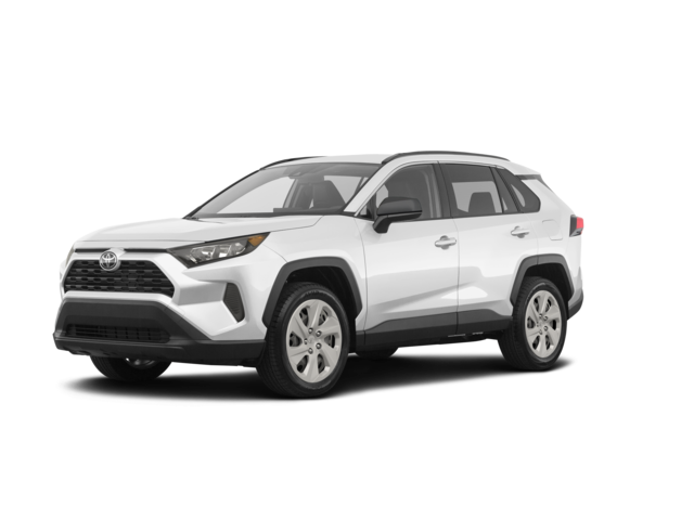 2019 Toyota RAV4 LE, front three-quarter view, paint 1 of 5